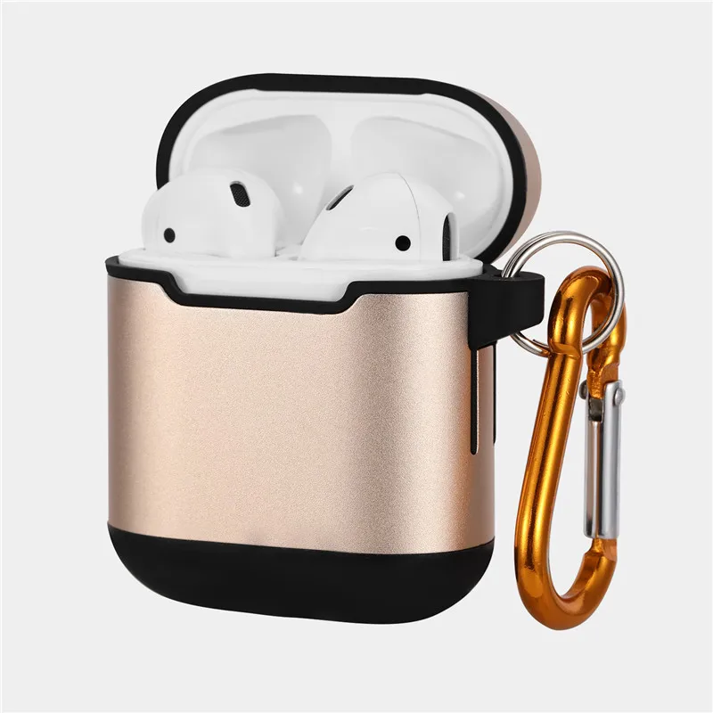 Для AirPods чехол Чехол Защита для наушников Tws роскошный AirPods тонкий аксессуар для жесткого алюминиевого сплава чехол