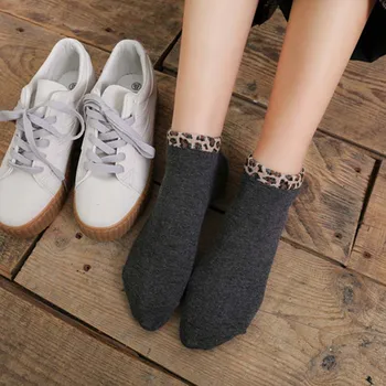 

New Ladies Cotton Short Socks Fashion Leopard Asakuchi Thin Sock Summer Casual Breathable Hot Selling Hosiery