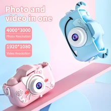 Appareil photo numérique 32G pour enfants, jouet mignon, chat, Mini appareil photo numérique, écran IPS, jouets éducatifs, cadeau de noël pour enfants