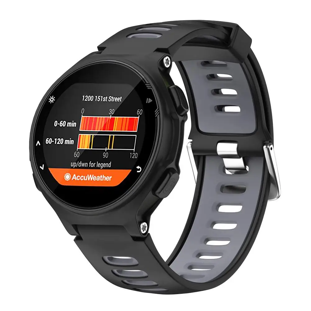 Сменный ремешок для наручных часов Garmin Forerunner 735XT 630 620 235 230 220 удобные силиконовые 2 Цвет браслет ремешок для часов 125 92 22 мм