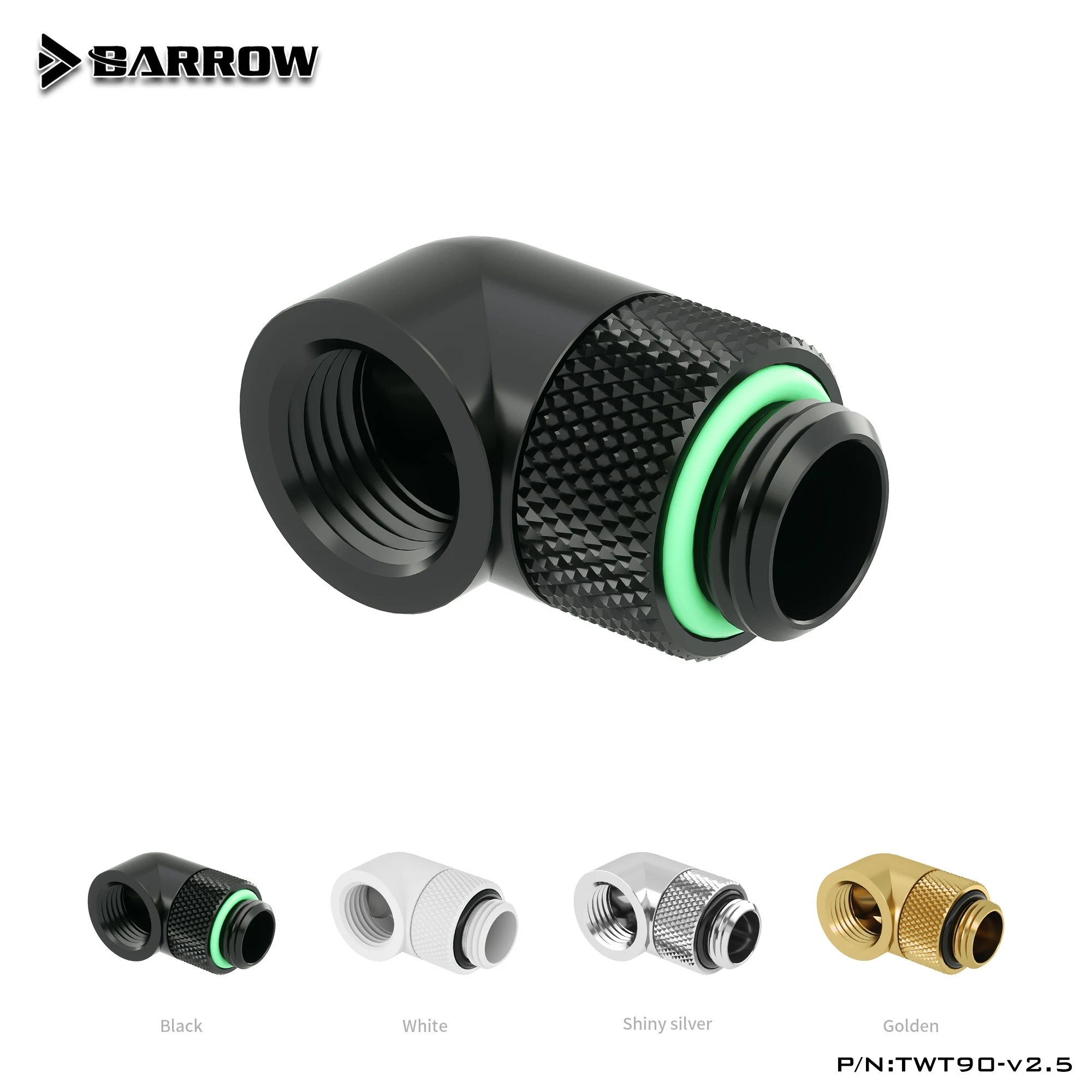 Barrow TWT90-v2.5 G1/4 ''резьба 90 градусов поворотные фитинги сезонные горячие продажи