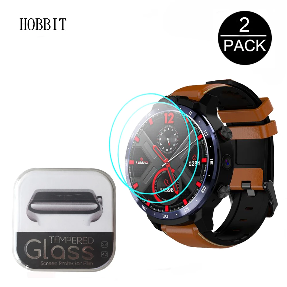 Guard Tempered-Glass Smart-Watch LEM Lemfo Lem12 Scratch-Resistant 2PCS for HD Clear