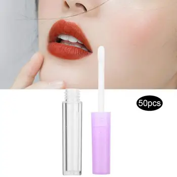 

Matte 50pcs 1.3ml Mini Lip Gloss Tubes Lip Stick DIY Lip Gloss Container Empty Bottles Purple Lip Makeup