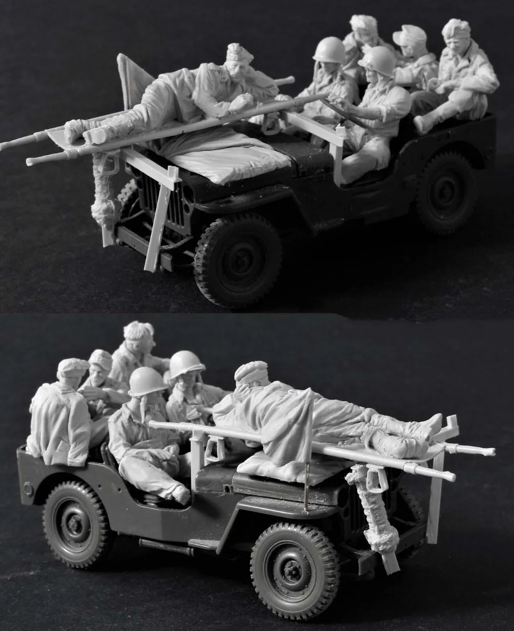 1/35 солдат США(без джипа) полимерная фигура Строительный набор