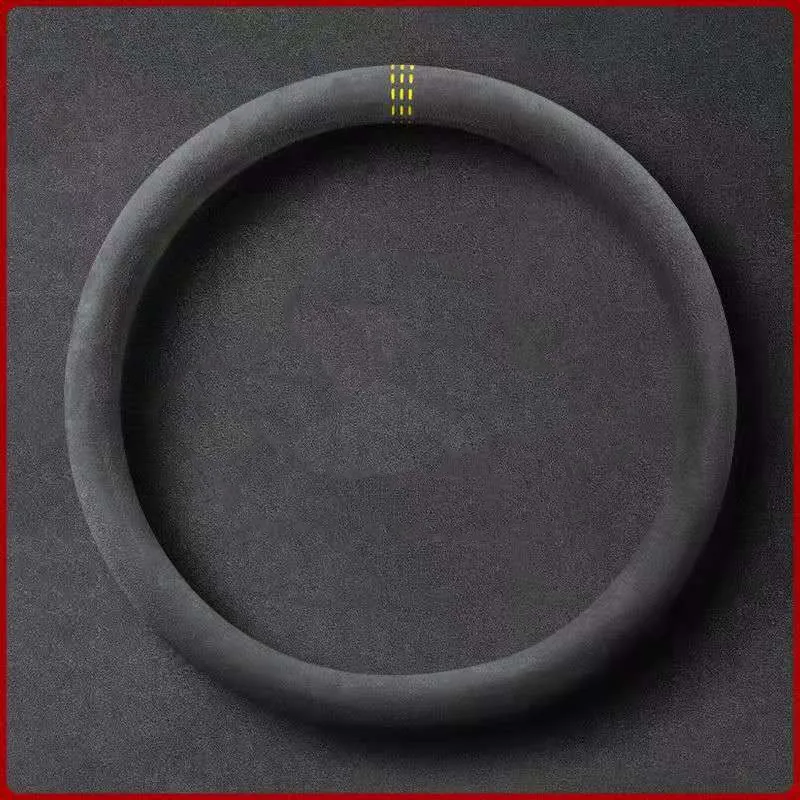 

For Ford Taurus Hatchback Sedan Escort black suede Alcantara universal steering wheel cover car wheel cover