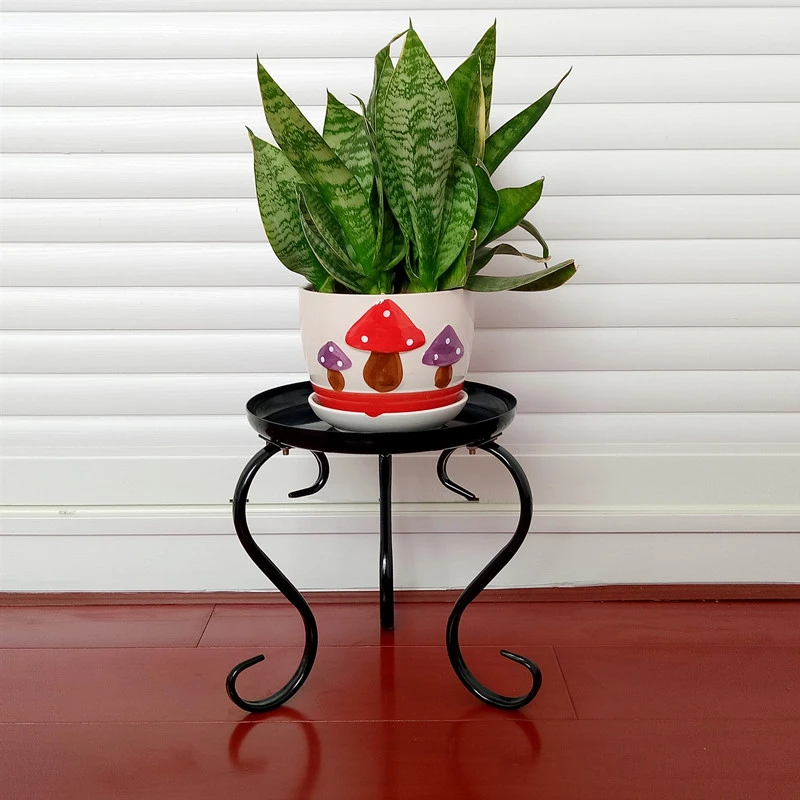

Monolayer Iron Art Flower Rack Landing Type Balcony A Living Room Flowerpot Shelves Simplicity Green Luo Small Flower Rack