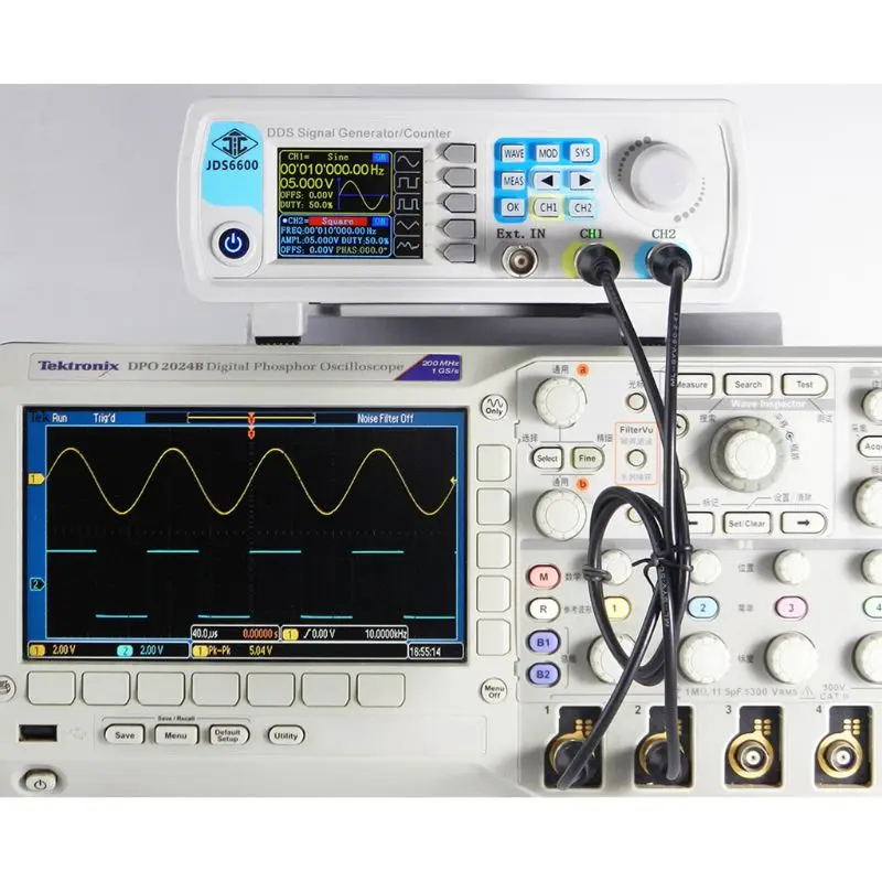 DDS Signal Generator Counter 60MHz Dual-Channel Function Arbitrary Sine Waveform Y98E