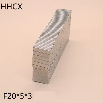 

50pcs/lot Block magnet 20x5x3 N35 Strong Square NdFeB Rare Earth Magnet 20*5*3 Neodymium Magnets for moto