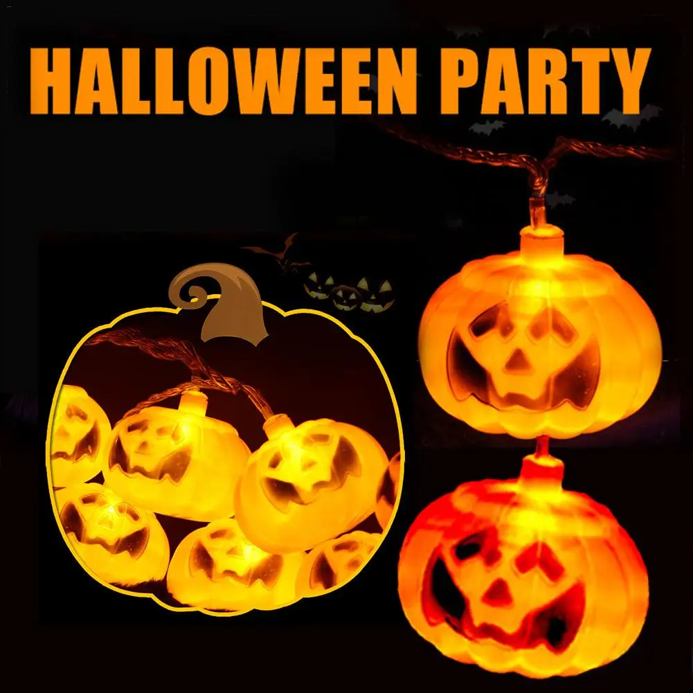 

10m 38 LED Pumpkin Light String Outdoor Waterproof Fairy Lights Halloween Party Home Decoration String Pendant With EU US Plug