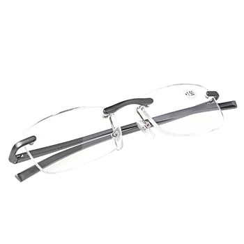 

Aluminum Metal Rimless Reading Glasses Presbyopic Eyeglass Resin Lense +1.0~+3.5 R9JE
