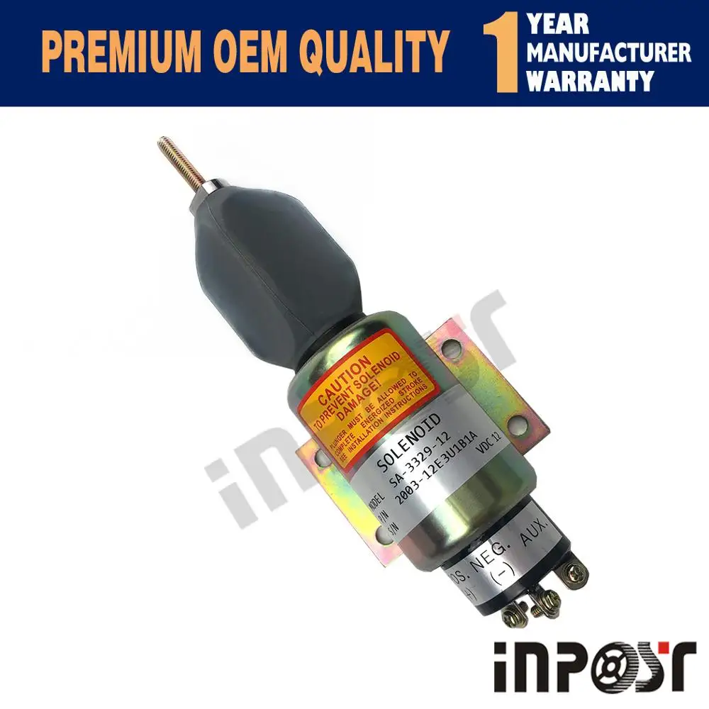 12V Fuel Shut off Stop Solenoid Valve 2003-12E3U1B1A/SA-3329 for Woodward Diesel |