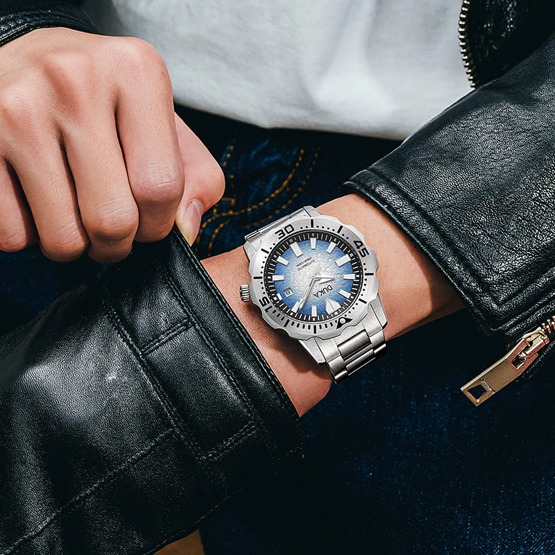 DUKA Top Brand Luxury Ceramic Dial Sapphire Mechanical Watch For Mens Watches Self-Winding Stainless Steel 100M Waterproof 2023