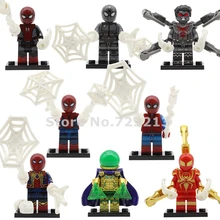 Человек-паук вдали от дома фигурка супергероев Marvel Человек-паук Mysterio Питер Паркер Человек-паук Строительные блоки игрушки WM6071