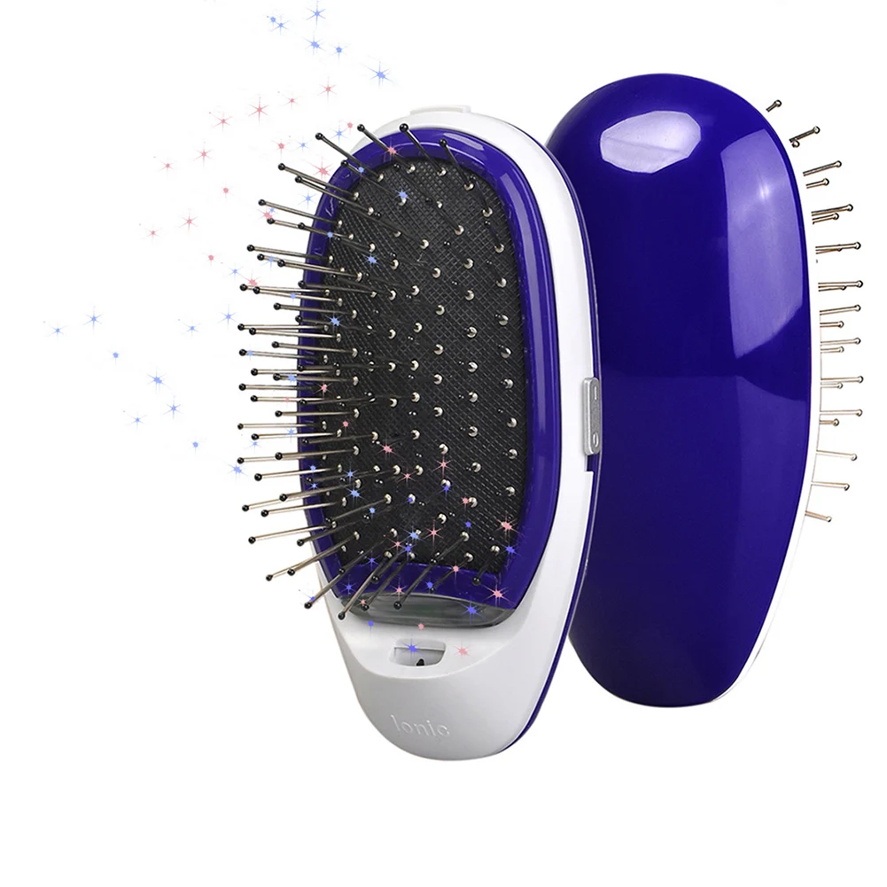Home Travel Portable Electric Ionic Hairbrush Scalp Massage Comb Hair Care Tool