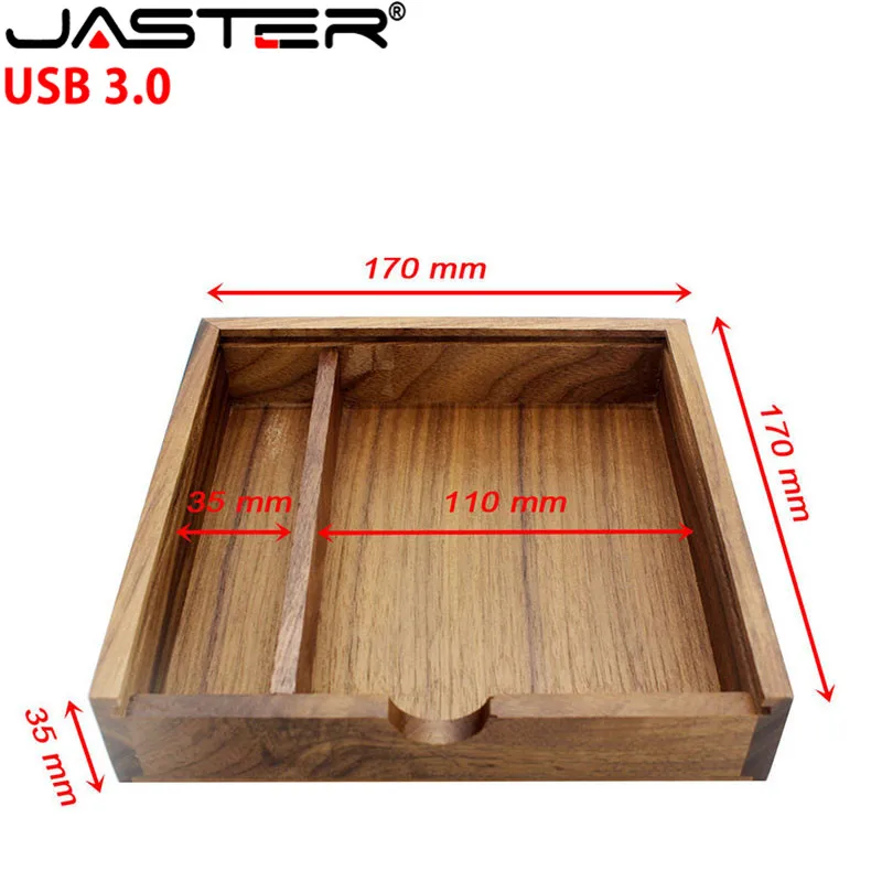 JASTER деревянный фотоальбом usb+ коробка usb флэш-накопитель USB 3,0 Флешка 4 ГБ 16 ГБ 32 ГБ 64 ГБ Фотофон свадебный подарок(170 мм* 170 мм* 35 мм