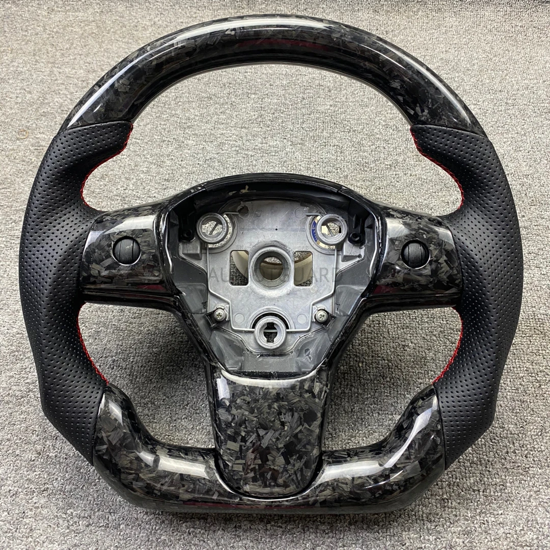 

Private Custome Forge Carbon Fiber Steering Wheel For Tesla Model 3 2017 2018 2019 2020 2021