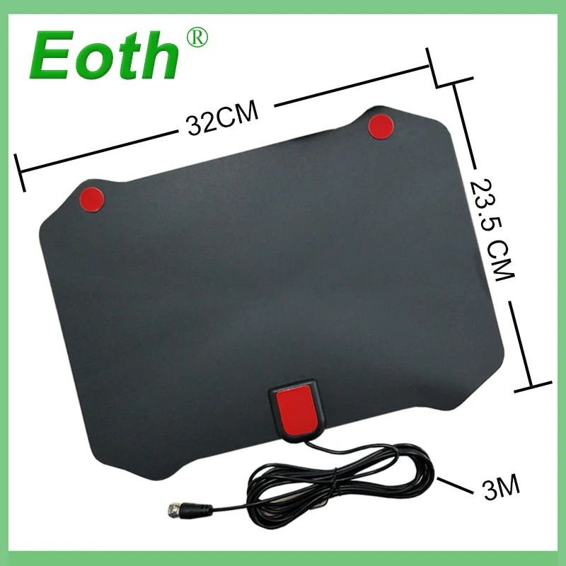 Mini Indoor Gain 10dbi Digital Dvb-t//fm Freeview Aerial Antenna Base for TV HDTV
