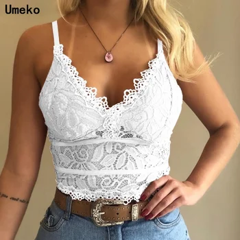 

2020 Summer New Fashion Sexy Club Lace Suspenders Nightclub Party Underwear Women's Vest Crop Tops Strap Pink Top Plus Size