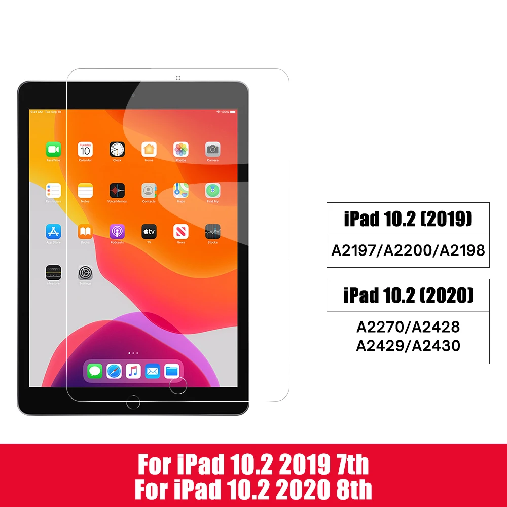 For 2019 iPad 10.2 2020 iPad Pro 11 Air 3 10.5 Screen Protector Tempered Glass For 9.7 iPad 2 3 4 5 6 7th Gen 7.9 Mini 2 3 4 5 samsung tablet charger Tablet Accessories