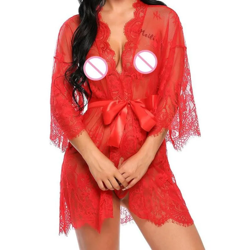 Женское сексуальное нижнее белье халат Babydoll пижамы Нижнее белье горячий кружевной эротичный открытый бюстгальтер Teddy сексуальные костюмы ночное белье трусы пояс* X