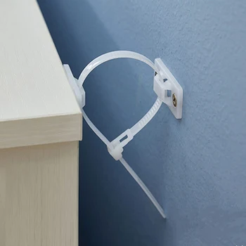 

10 Sets Baby Care Furniture Anti Down Chain Lock Home Security Hardware Adjustable Anti-Tip Wall Anchor Kit for TV Stand New