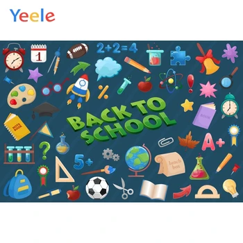 

Cartoon Welcome Child Back To School Backdrop Baby Portrait Vinyl Photography Background For Photo Studio Photophone Photozone