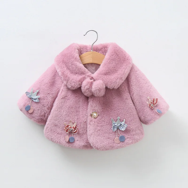 Baby Jacket Baby Coat Children Jacket 0-18M Baby Jackets for Girls Autumn Warm Plush Coat Christmas Princess Cloak Children's Outerwear