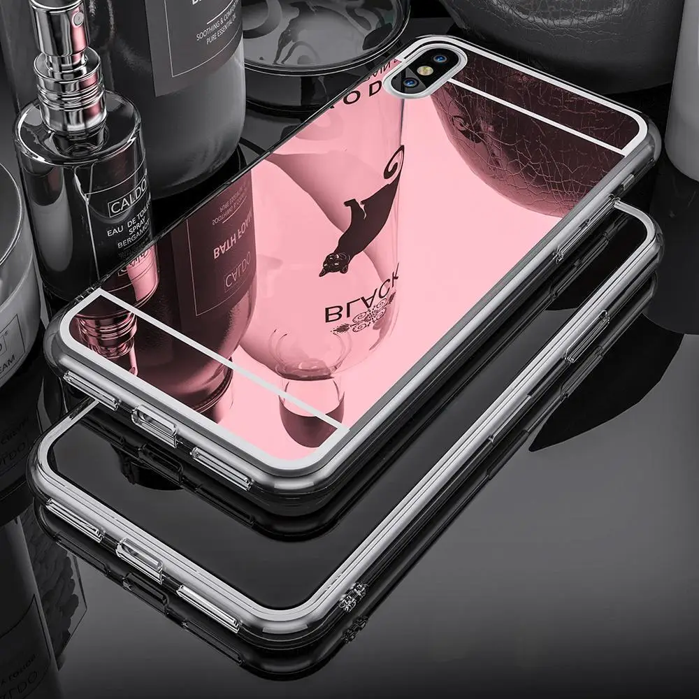 

Luxury Mirror Case For Iphone 11 For Iphone 11 Pro For Iphone 11 Pro Max With Plating Mirror Silicone Phone Cover Soft TPU Case