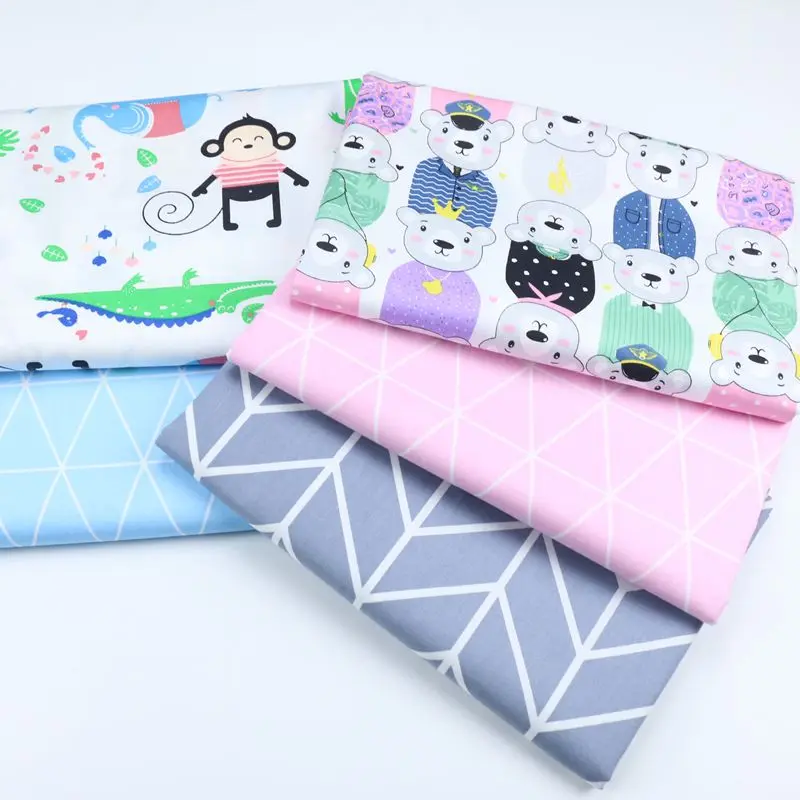 DIY швейная стеганая одежда материал для детского платья с рисунком медведя