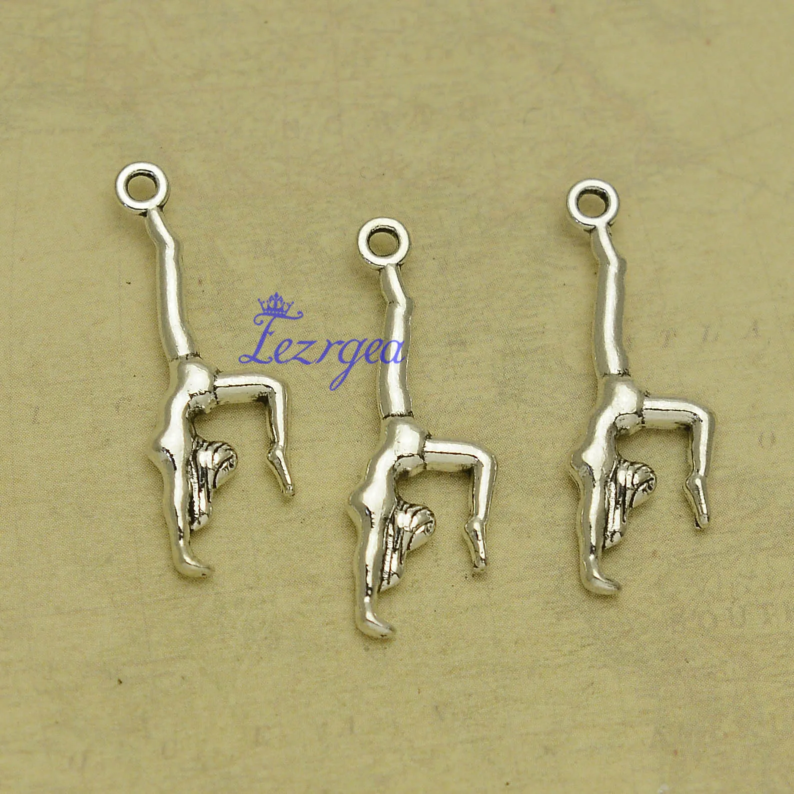 30pcs/lot--30x11mm Antique silver plated Gymnastics Charms DIY supplies Jewelry accessories | Украшения и аксессуары