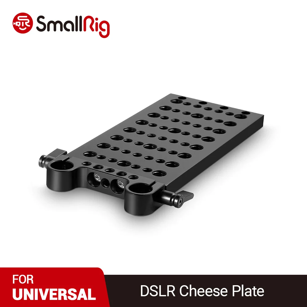 SmallRig DSLR Camera Cheese Plate w/ Dual 15 мм стержневой зажим W/ 1/4 3/8 резьбовые отверстия шарнирные