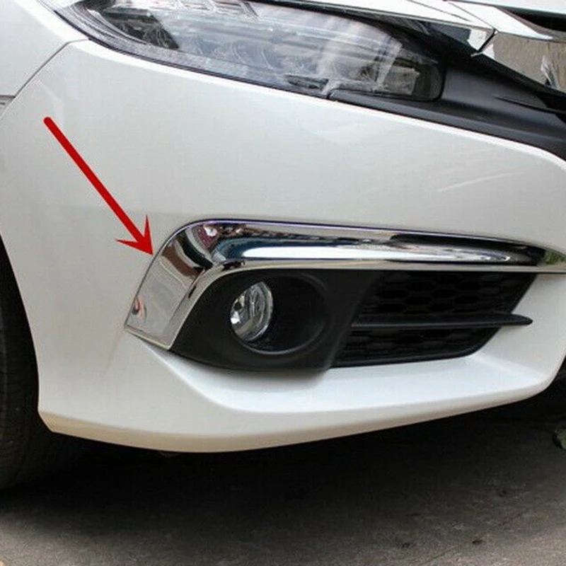 Хромированная передняя противотуманная фара реснички на фары Накладка для Honda Civic 10Th