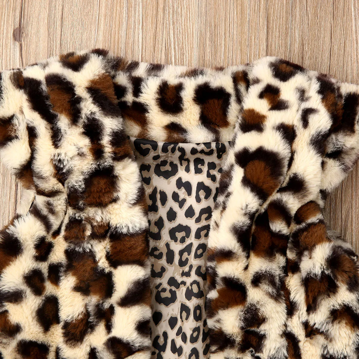 Милый теплый Леопардовый жилет для маленьких девочек 1-6 лет, куртка, жилет