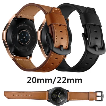 

20/22mm For Huami Amazfit Bip gts gtr Band Replacement Leather Strap For Huawei Watch gt/GT2 Smart Bracelet Galaxy watch Active