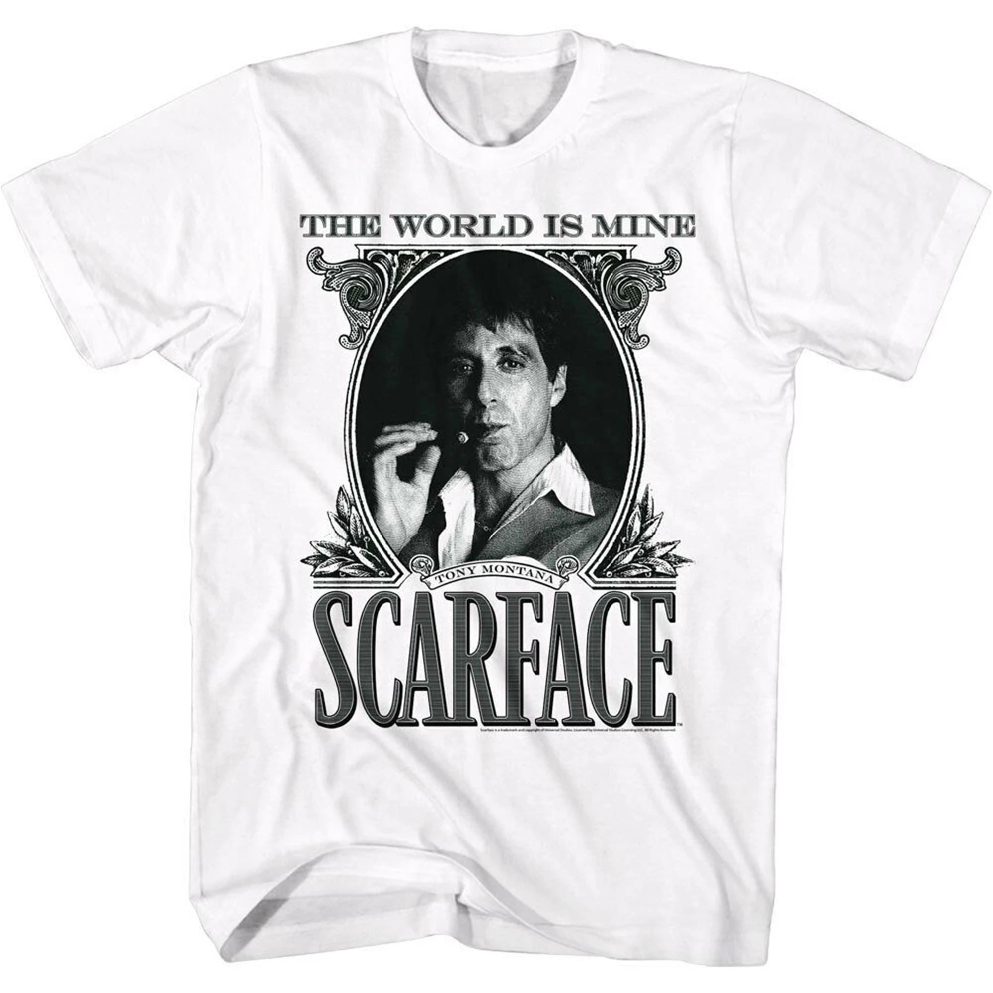 Мужская футболка Scarface Tony Монтана Dollar с надписью Money Face World is Mine Pacino индивидуальная