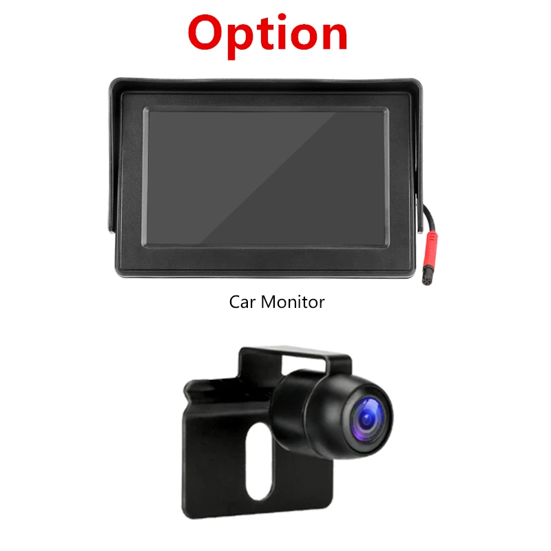 Золотой Vtopek Car Monitor 4.3" Rear View Camera Reverse Backup Camera Parking Camera Car Screen Sucker License Plate Butterfly - Название цвета: Золотой
