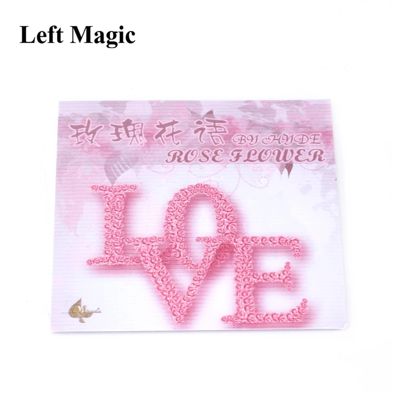 Rose The Card - Magic Tricks For Lover Accessories Comedy Card Magic Close-Up Stage Mind Magic Toys Classic Mentalism card lover 20 pcs[speak to flowers series] aesthetics butterfly journal stickers waterproof paper sticker material scrapbook kit