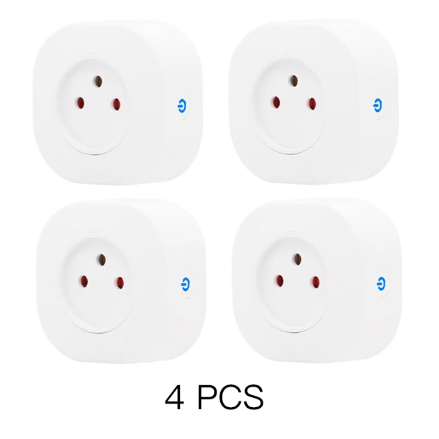 FrankEver Tuya 16A Israel WiFi Smart Plug power Monitor Защита от перенапряжения розетка Голосовое управление работа с Alexa Google Home - Цвет: 4PCS