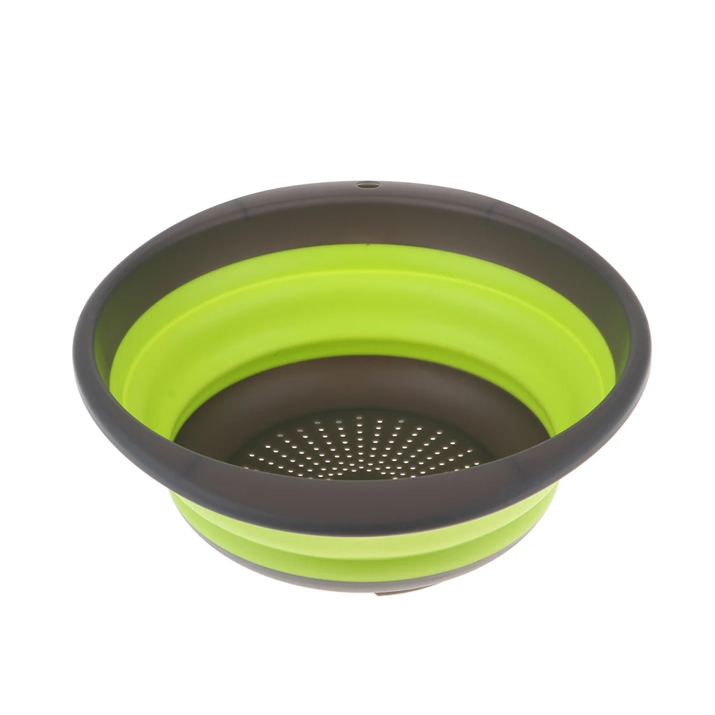 Camping Collapsible Colander Kitchen Folding Strainer Basket Basin for Outdoor Camping
