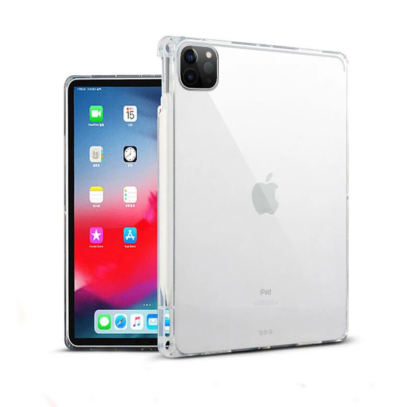 

Clear Case for iPad Pro 11 2020 TPU Silicone Transparent Back Cover for iPad 9.7 Air 2/1 Air 10.5 Mini 4/5 with Pencil Solt Capa