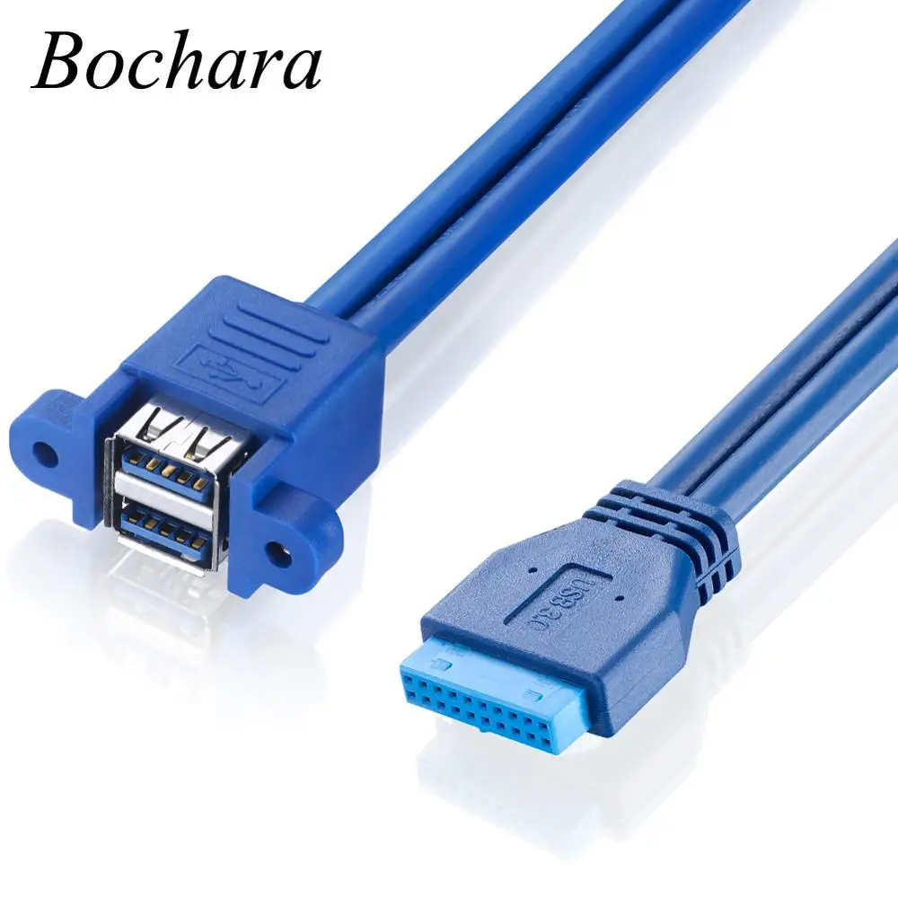Материнская плата Bochara 20Pin к двойному USB 3 0 гнездовой кабель с винтовой панелью
