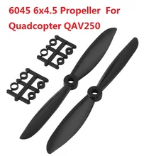 2 pçs prop 5030 5045 6030 6045 8045 6x4.5 preto hélice adereços cw ccw para quadcopter qav250 nova venda