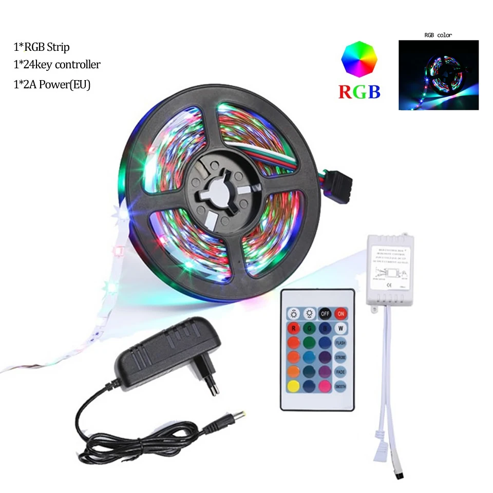 

5-Meter Waterproof Flexible Color Changing RGB SMD3528 600 LEDs Strip Light +Ne livingroom decorative lighting strip light for p