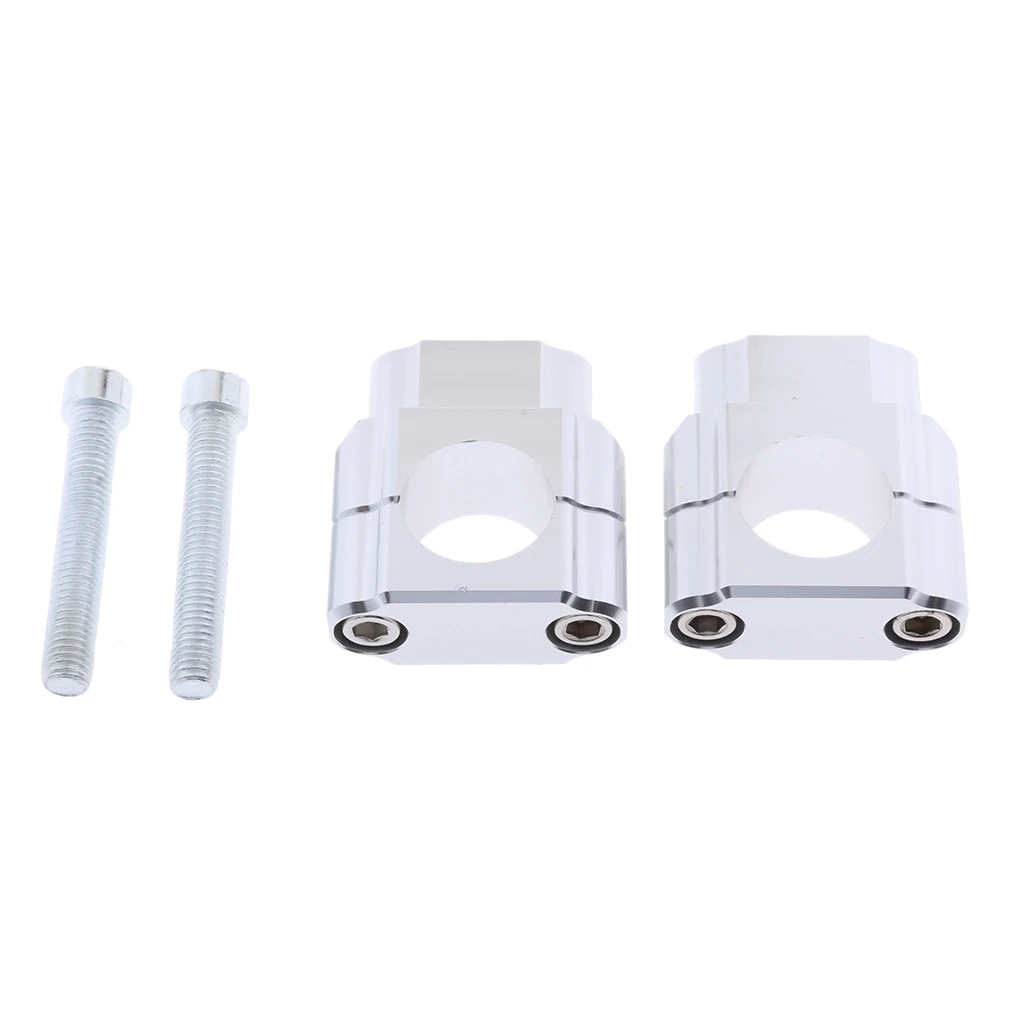 28mm Motorcycle Handle Bar Mounting Handlebar Risers Clamp Silver Mount Mounting Riser Clamp for Harley Honda Yamaha Suzuki