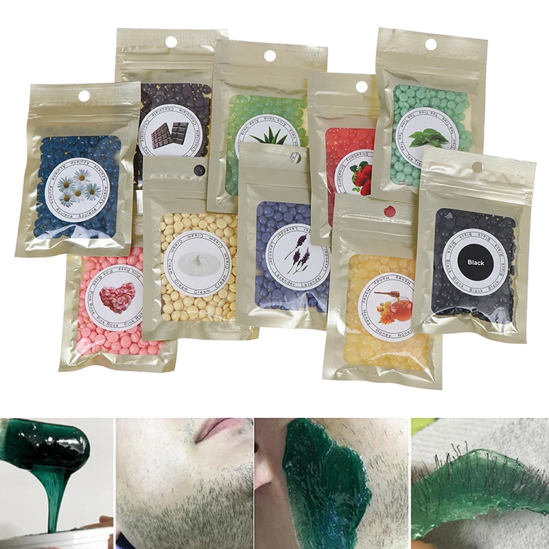 Beans Waxing Hair-Removal-Bean Depilatory-Wax Bikini Beauty Pellet for All-Types Skin