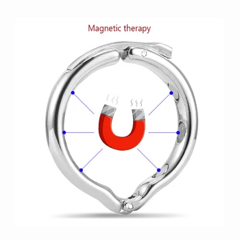 Magnetic Cock Ring Stainless Steel Penis Ring For Men Foreskin Correction Metal Cockring For Men Sex Games Adult Toys XL 3