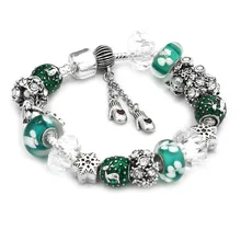 Модные ювелирные браслеты, DIY браслет из сплава с бусинами, Рождественская елка олененок перчатки DIY браслет из бисера