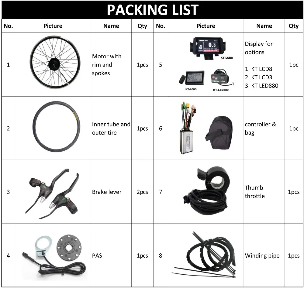 MXUS 不带飞轮 with tire packing list