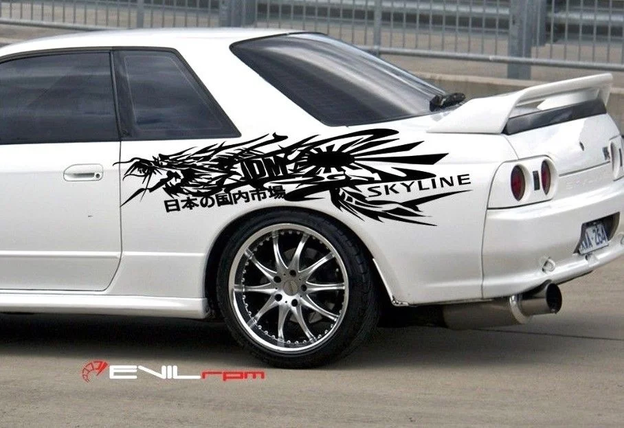 Для 1 комплекта боковая Заказная наклейка графическая наклейка для Nissan r32 skyline