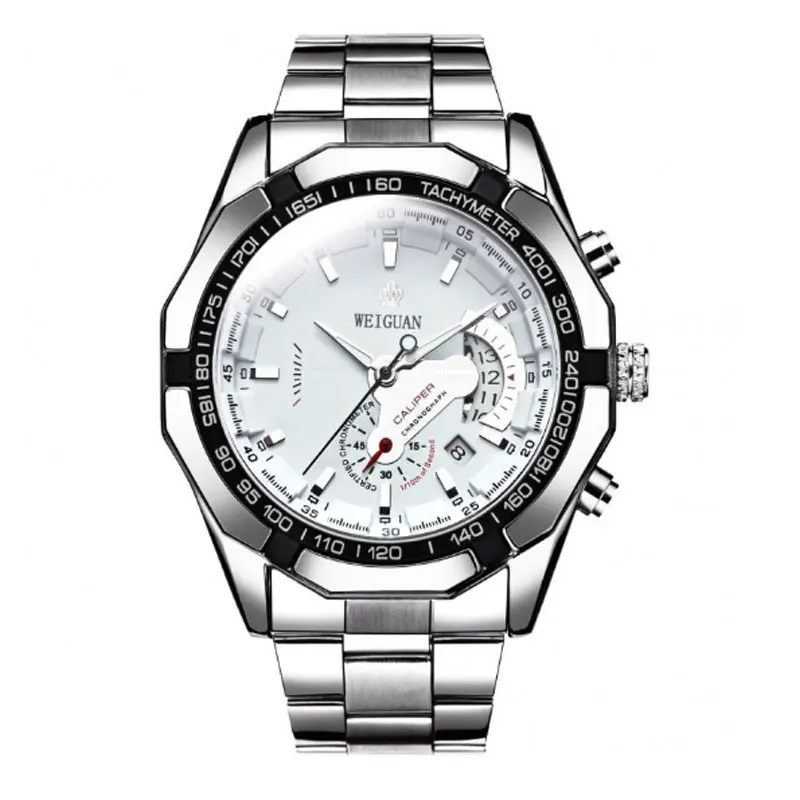Men's Non Mechanical Watch Waterproof Calendar Luminous Steel Band Men's Watch Multifunctional Quartz Watch Student Watch